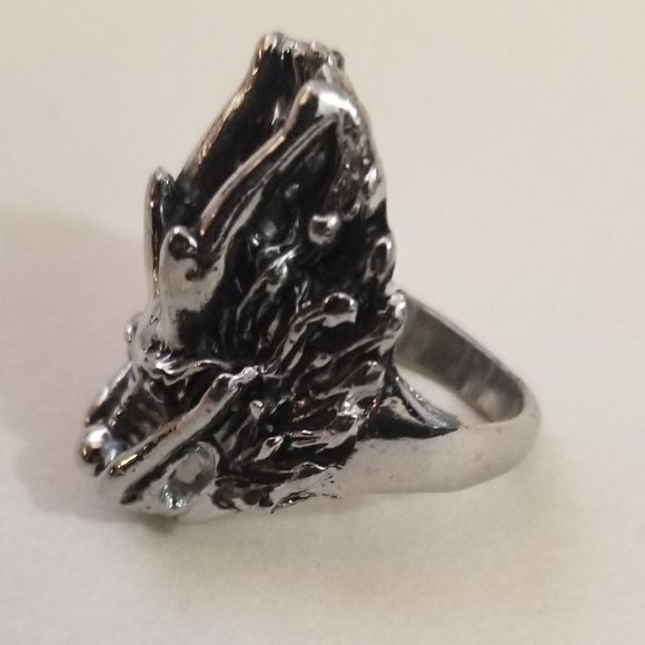 Stainless Steel Dragon Head Ring – Size 7.5, Antiqued Finish, NWT New in box - Picture 4 of 7